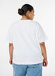 Boxy katoenen T-shirt, Wit, Model image number 2