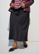Satijnen midi rok, Zwart, Model image number 3