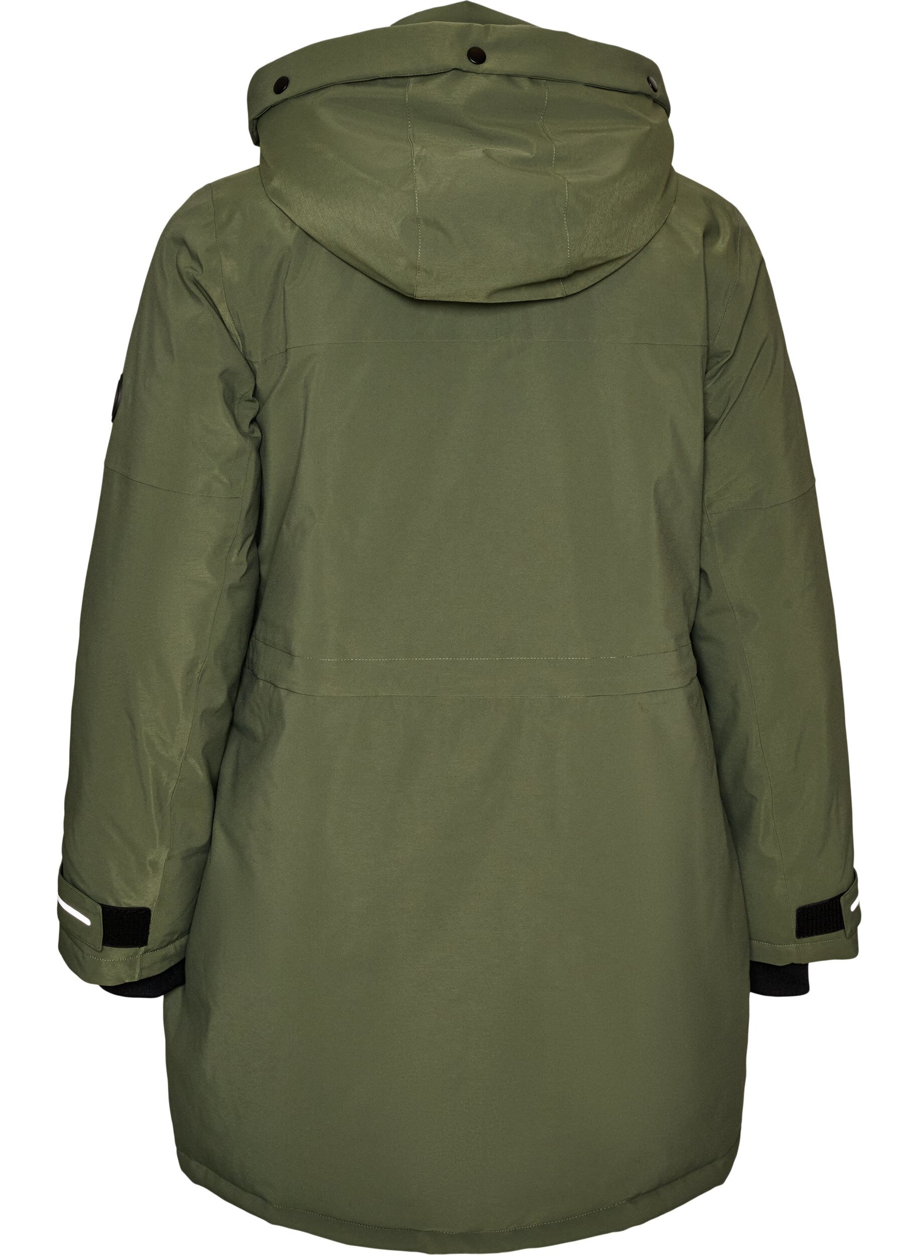 ZizziWaterafstotende parka met capuchon en functionele details, Groen, Packshot image number 1