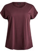 T-shirt met korte mouwen in een katoenmix, Donker Bordeaux, Packshot image number 0