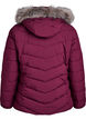 Kort pufferjack met capuchon, Donker Bordeaux, Packshot image number 1