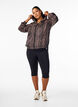 Sportjas met luipaard print en capuchon, Bruin, Model image number 1