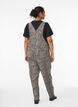 Luipaardprint denim tuinbroek, Bruin, Model image number 1