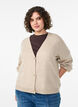 Gebreid vest met wol en strikvormige knopen, Beige, Model image number 0