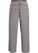 Gestreepte pyjamabroek met een high waist en wijde pijpen, Zwart, Packshot image number 0