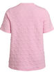 T-shirt van embossen katoenen jersey, Roze, Packshot image number 1