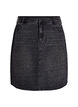 Korte denimrok met stenen., Grijs, Packshot image number 0