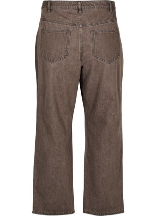 ZizziStraight-fit jeans in gekleurd denim, Brown Denim, Packshot image number 1
