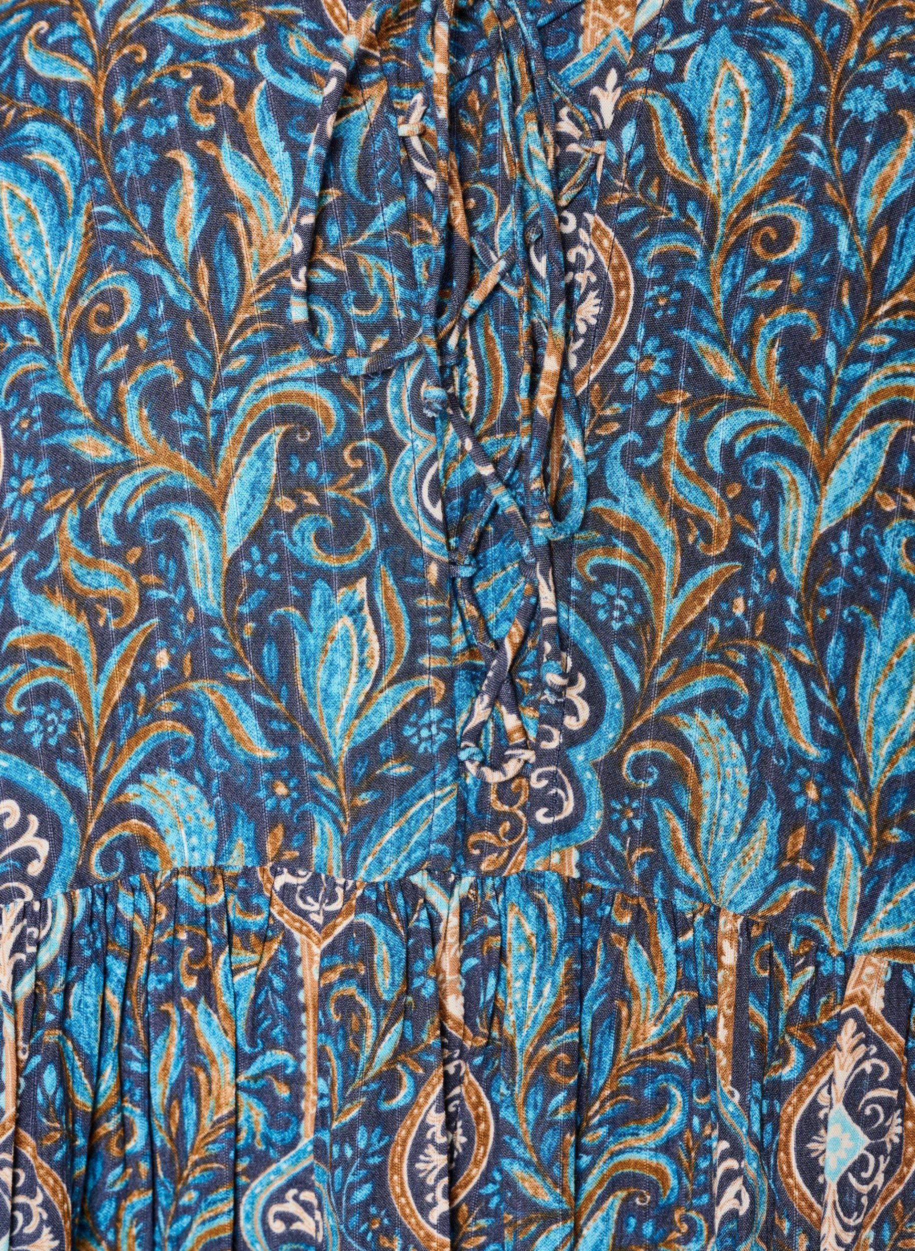 ZizziBlouse met paisleyprint en kanten detail, Blauw, Packshot image number 2