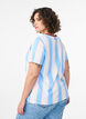 T-shirt met strepen en tekstprint, Blauw, Model image number 2
