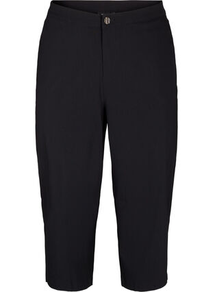 ZizziCulotte broek in gemengd stof, Black, Packshot image number 0