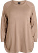 Gebreide blouse met knoopsluiting aan de zijkant, Beige, Packshot image number 0