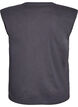 Mouwloze blouse van jersey met schoudervulling, Grijs, Packshot image number 1