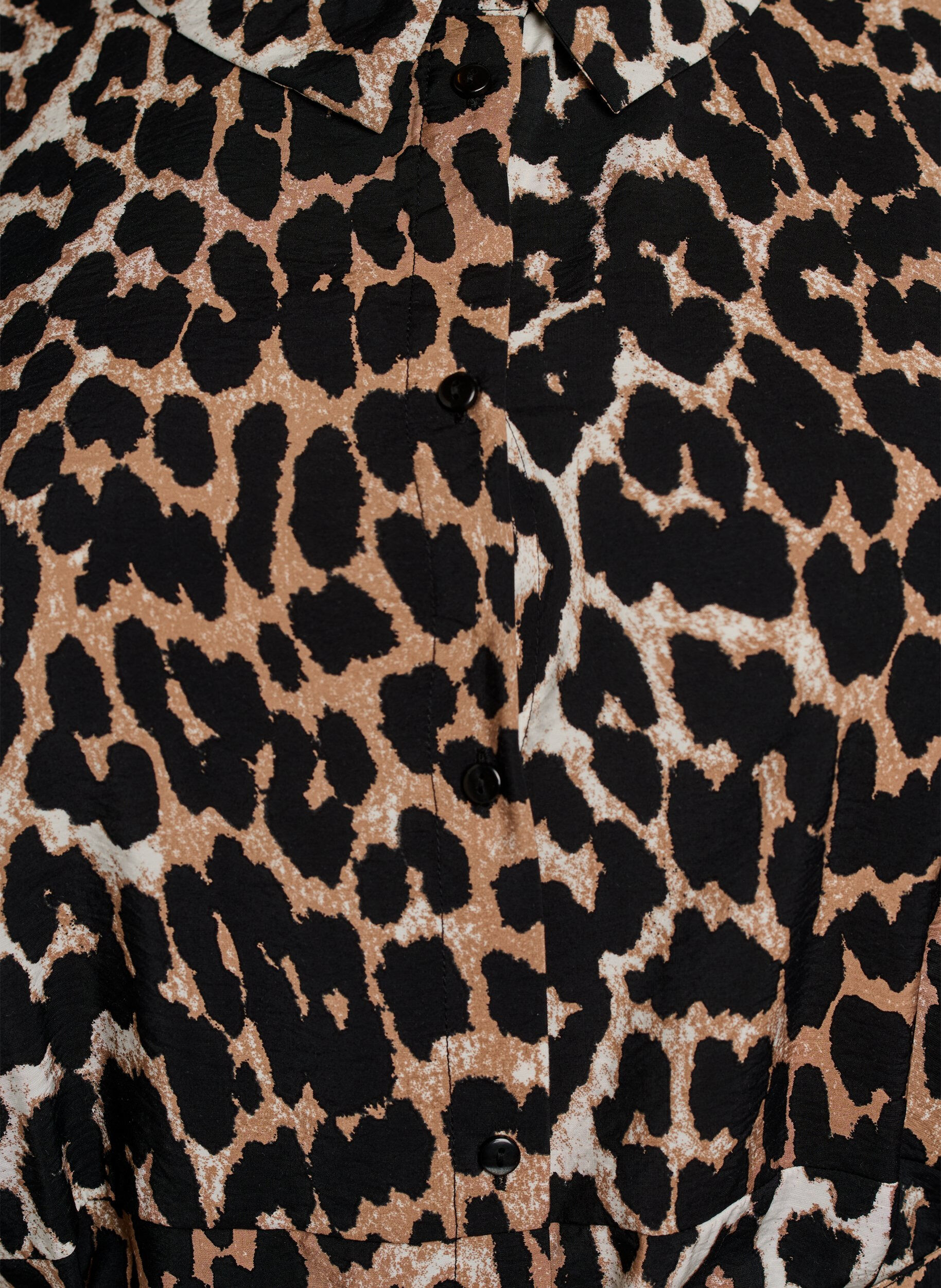 ZizziGetailleerde tuniek met een strikceintuur en 3/4 mouwen., Bruin, Packshot image number 2