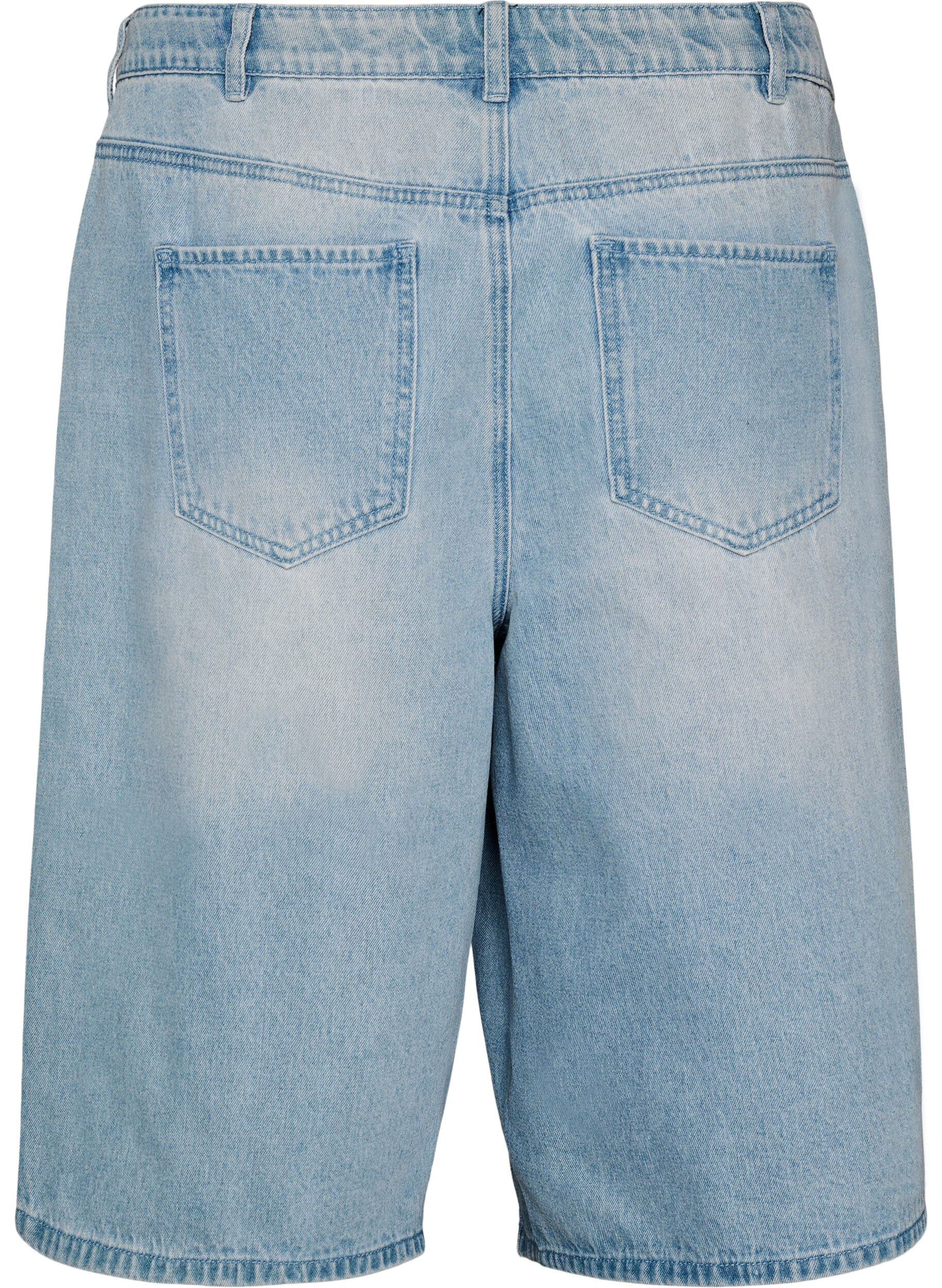 ZizziHigh-waisted denim shorts, Blauw, Packshot image number 1