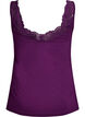 Viscose top met kanten rand, Paars, Packshot image number 1
