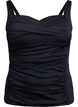 Tankini met draperingen, Zwart, Packshot image number 0