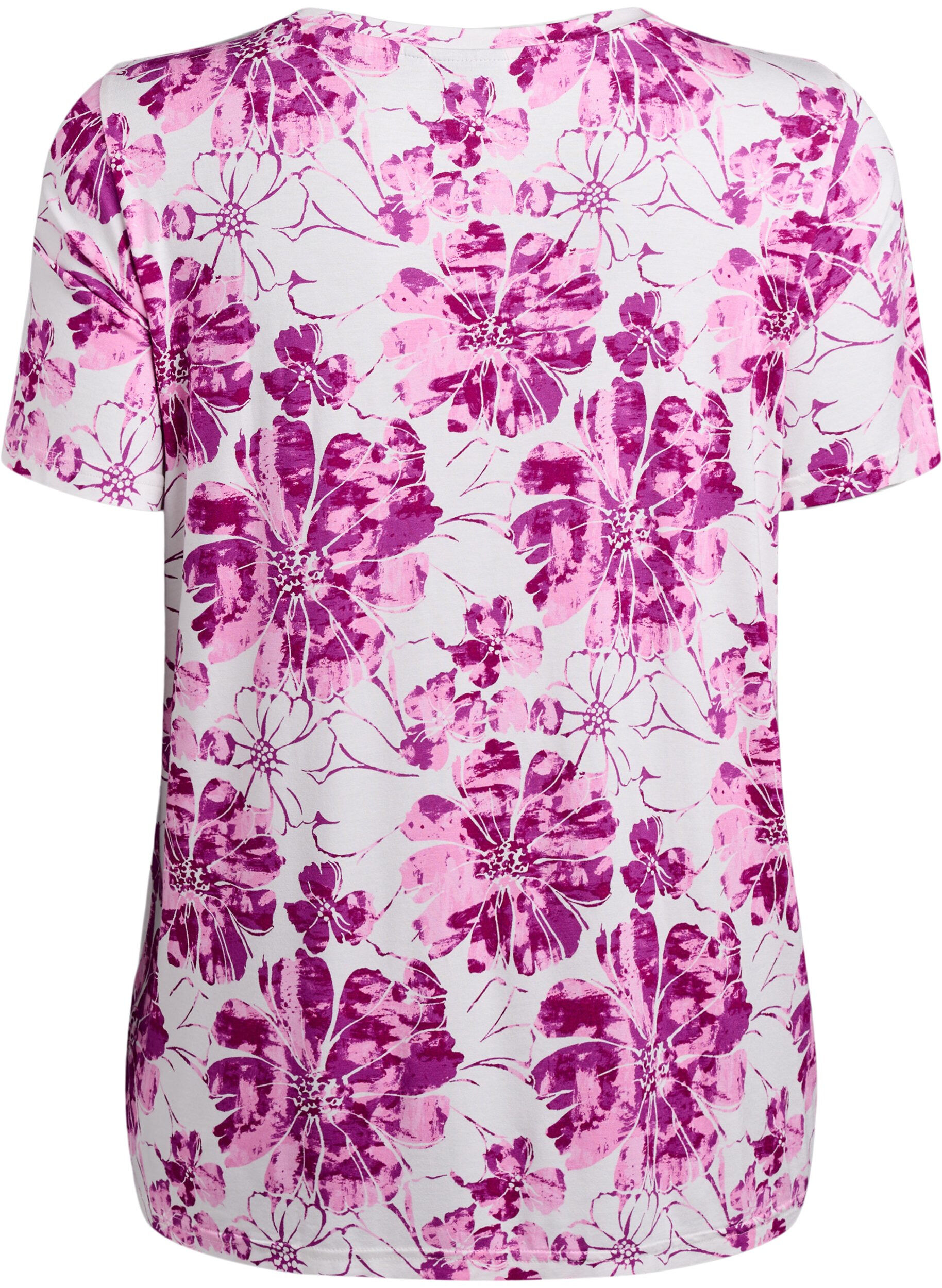 ZizziT-shirt met bloemenprint, Roze, Packshot image number 1