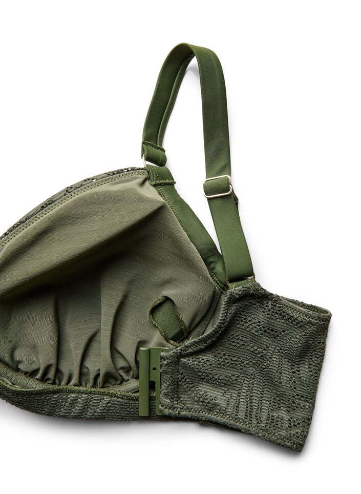 Braziliaanse bikinislip in gestructureerd mesh, Groen, Packshot