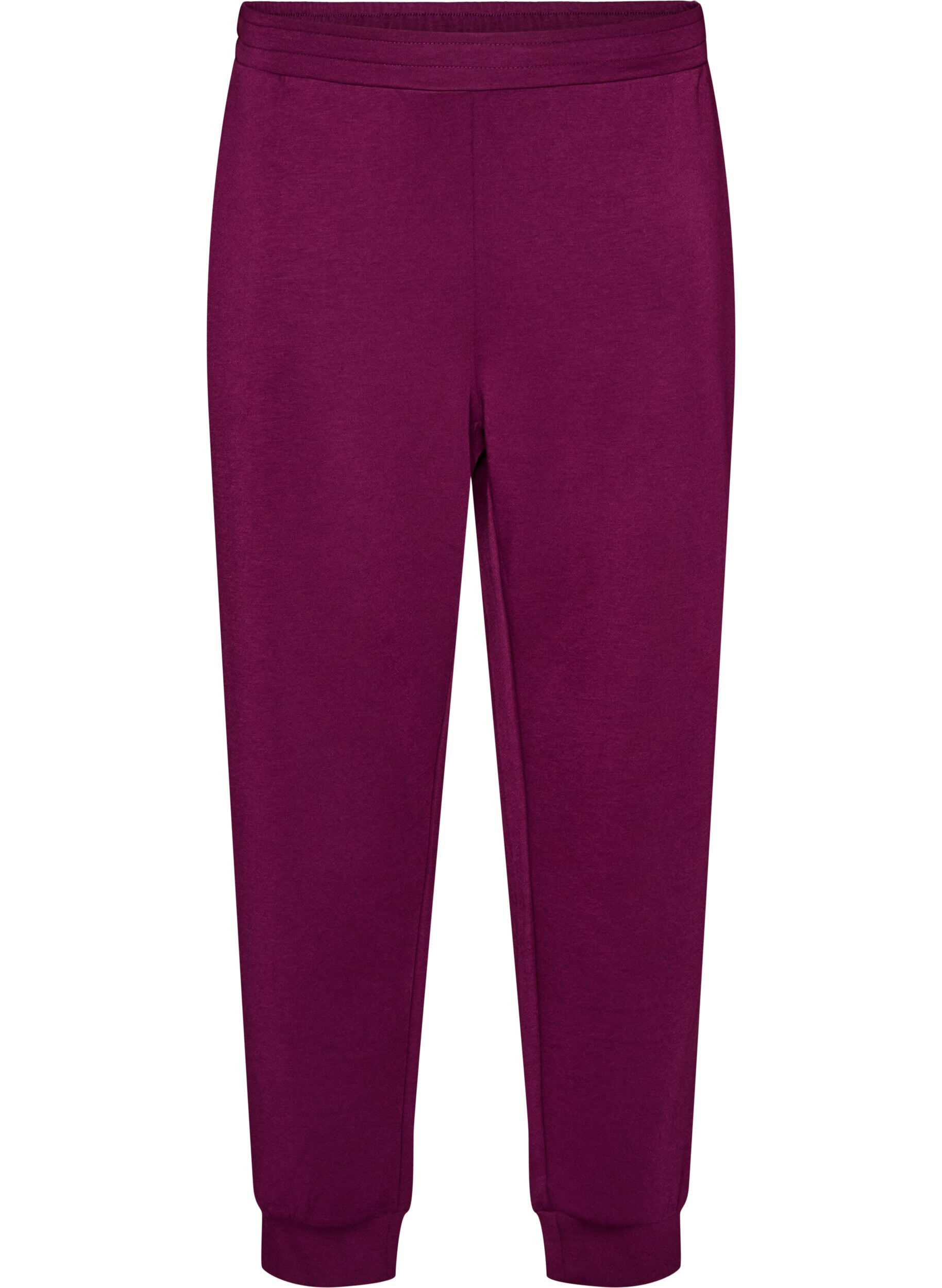 Jerseybroek met hoge taille en zakken