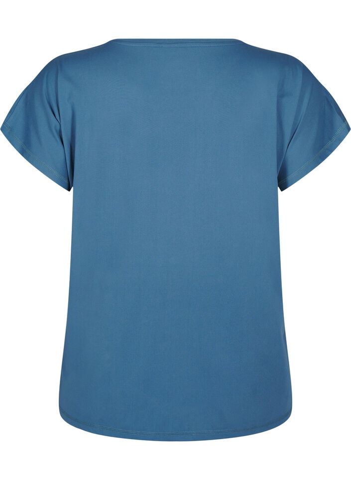 Effen gekleurd T-shirt voor sporten, Blauw, Packshot image number 1