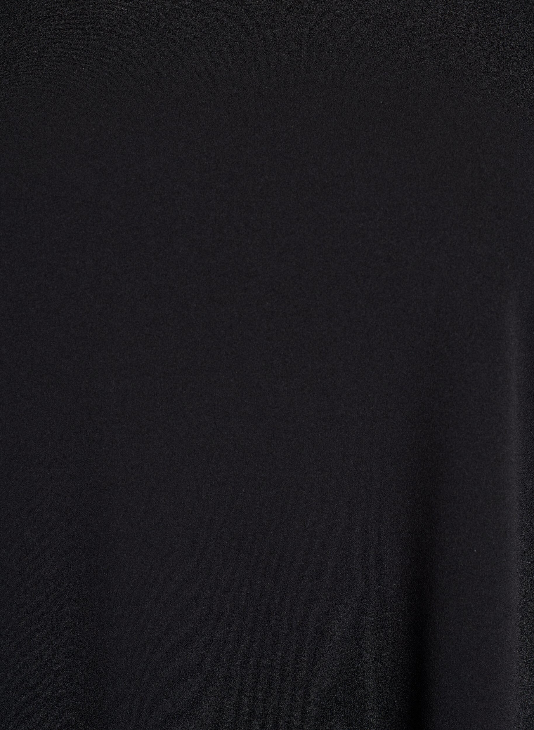 ZizziFLASH - Korte A-lijn jurk met 3/4 mouwen, Zwart, Packshot image number 2