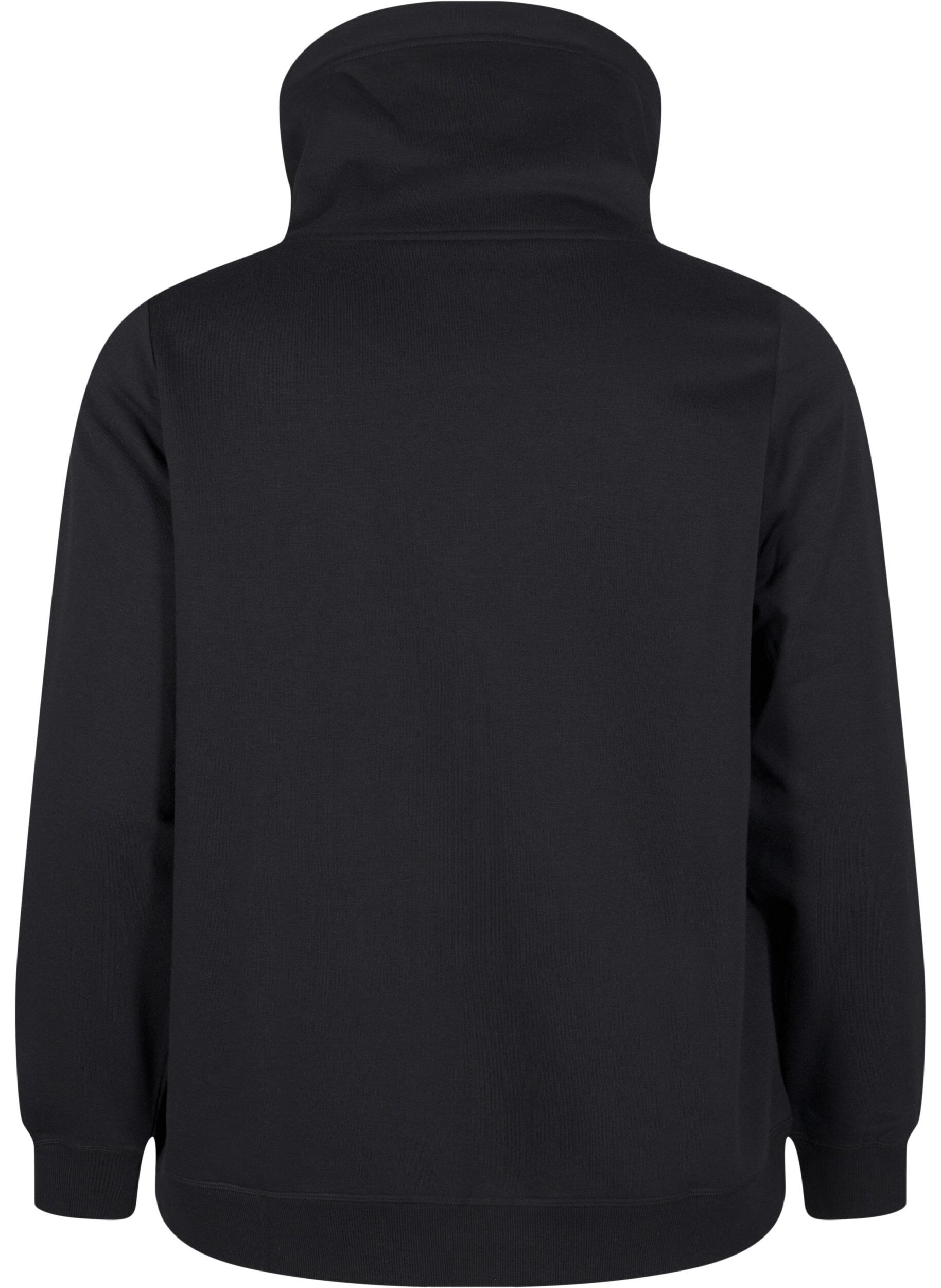 ZizziFLASH - Sweatshirt met hoge kraag, Black, Packshot image number 1