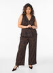 Broek met een golvende textuur, Bruin, Model image number 0