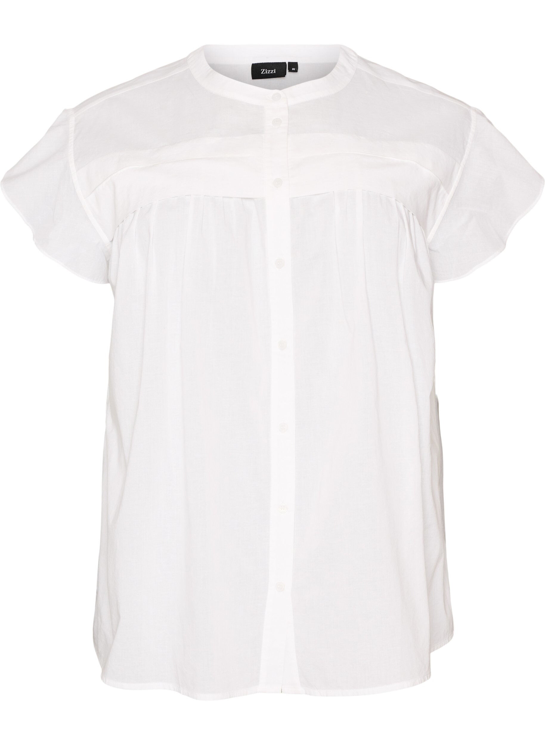 Mouwloze A-lijn katoenen blouseshirt