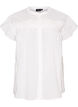 Mouwloze A-lijn katoenen blouseshirt, Wit, Packshot image number 0