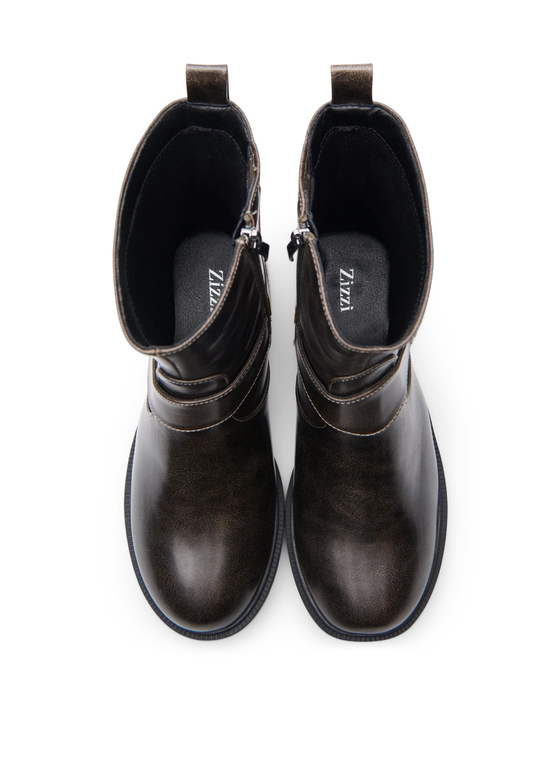 ZizziKorte bikerlaars, Bruin, Packshot image number 2