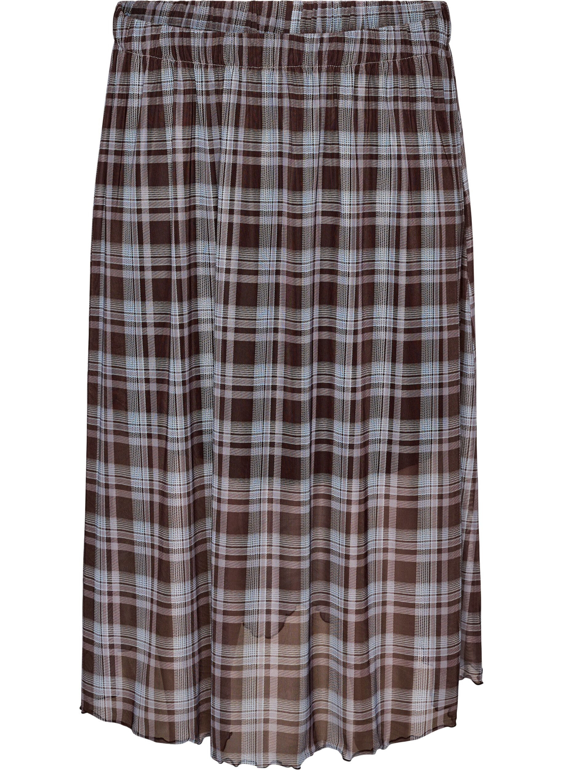 Gecontroleerde mesh midi-rok
