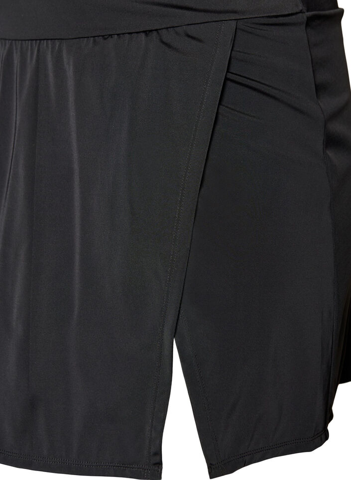 Bikinibroekje met slip en wikkel-effect, Zwart, Packshot image number 2