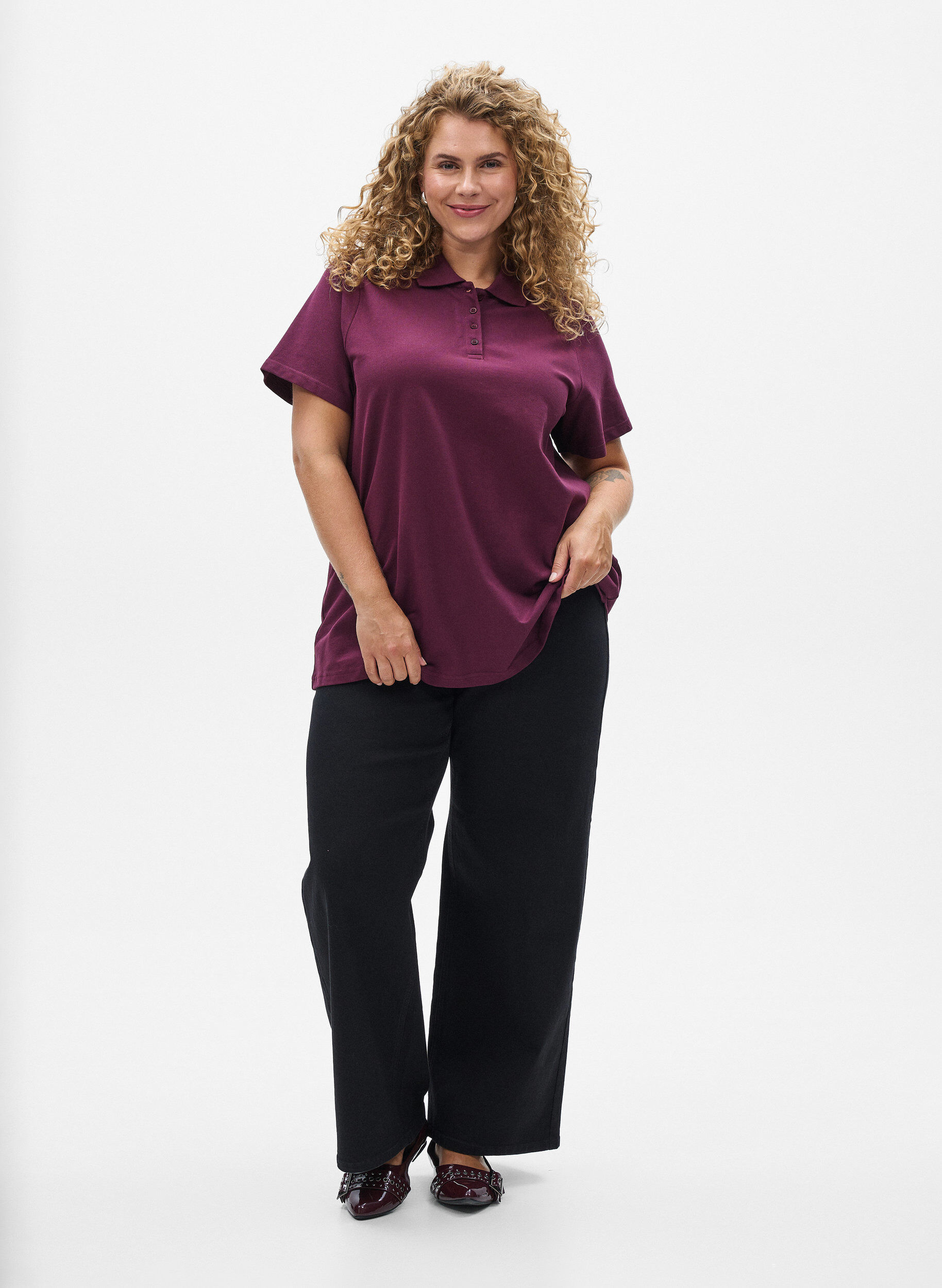 ZizziFLASH - Polo met korte mouwen, Rood, Model image number 1