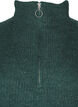FLASH - Gebreide trui met hoge hals en rits, Groen, Packshot image number 2