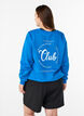 Sweatshirt met tekst print, Blauw, Model image number 2