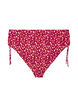 Culotte de bikini &agrave; coupe tai avec liens &agrave; nouer et imprim&eacute; fleuri, Rouge, Packshot image number 1