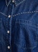Denimshirt met studs, Blauw, Packshot image number 2