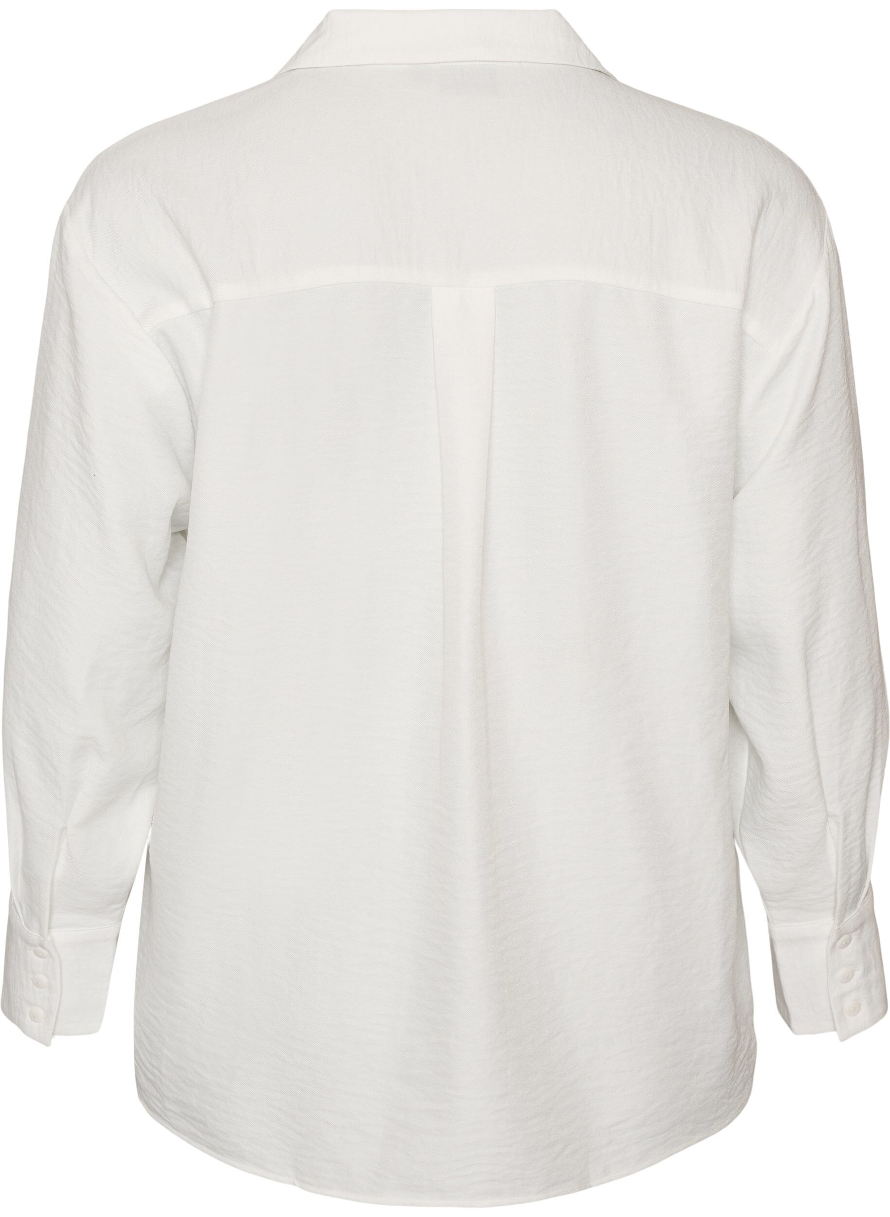 ZizziLosse shirt met V-hals, Wit, Packshot image number 1