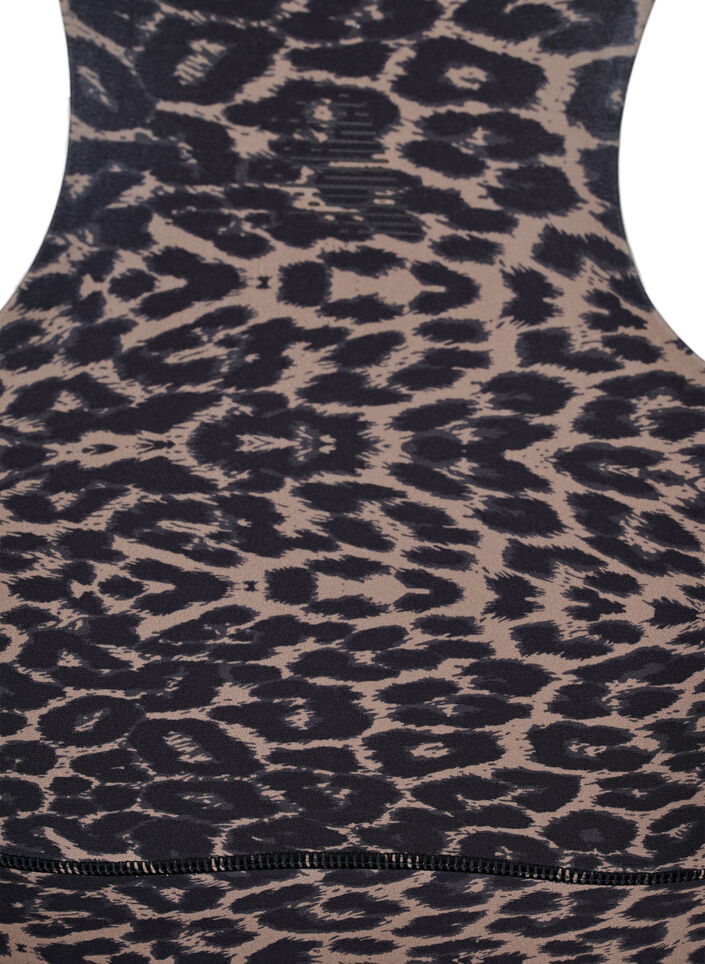 Racerback sport-bh met luipaardprint, Leo AOP, Packshot