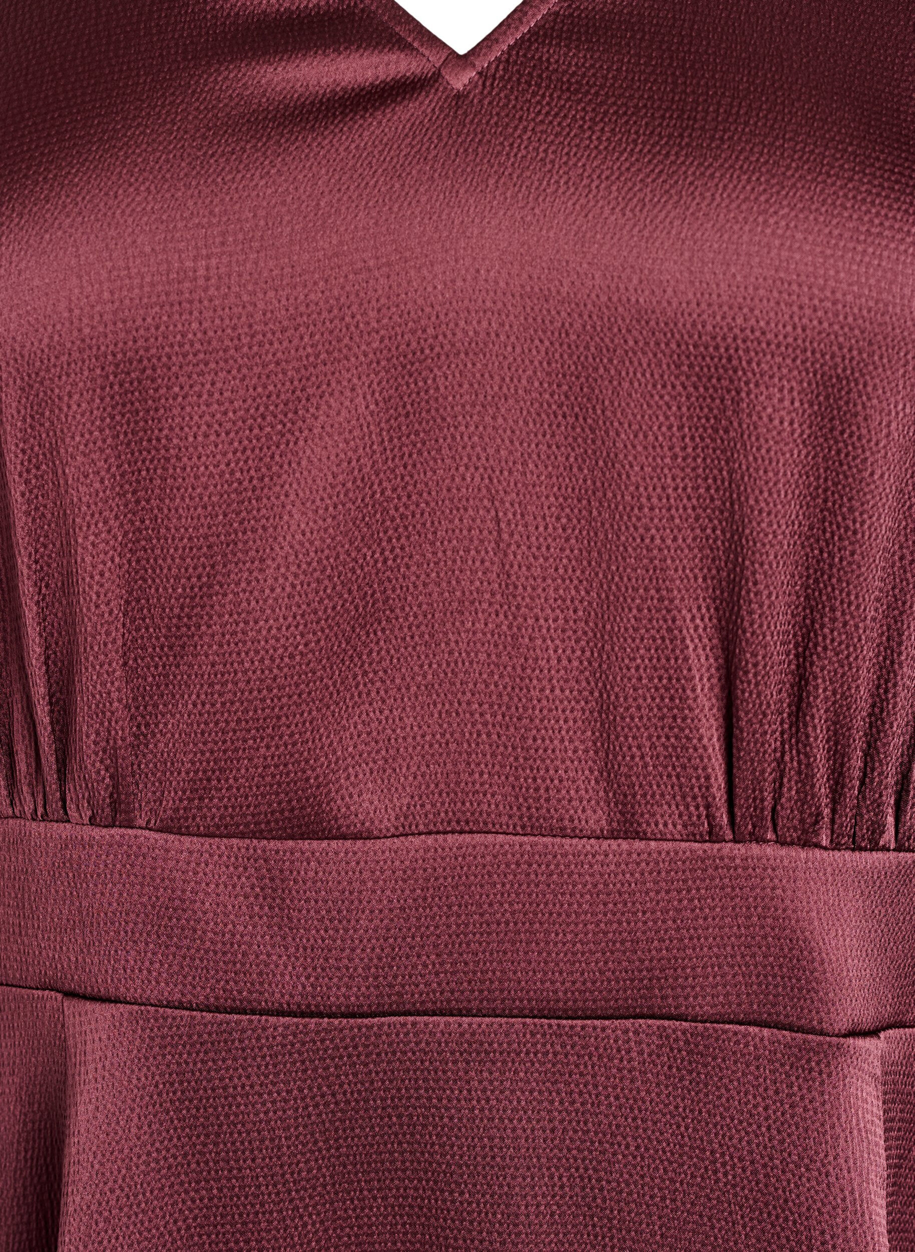ZizziEmpire feestjurk in midi lengte, Donker Bordeaux, Packshot image number 2