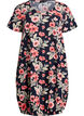 Katoenen jurk met korte mouwen en print, Blauw, Packshot image number 0