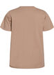 T-shirt van biologisch katoen met statementprint, Beige, Packshot image number 1