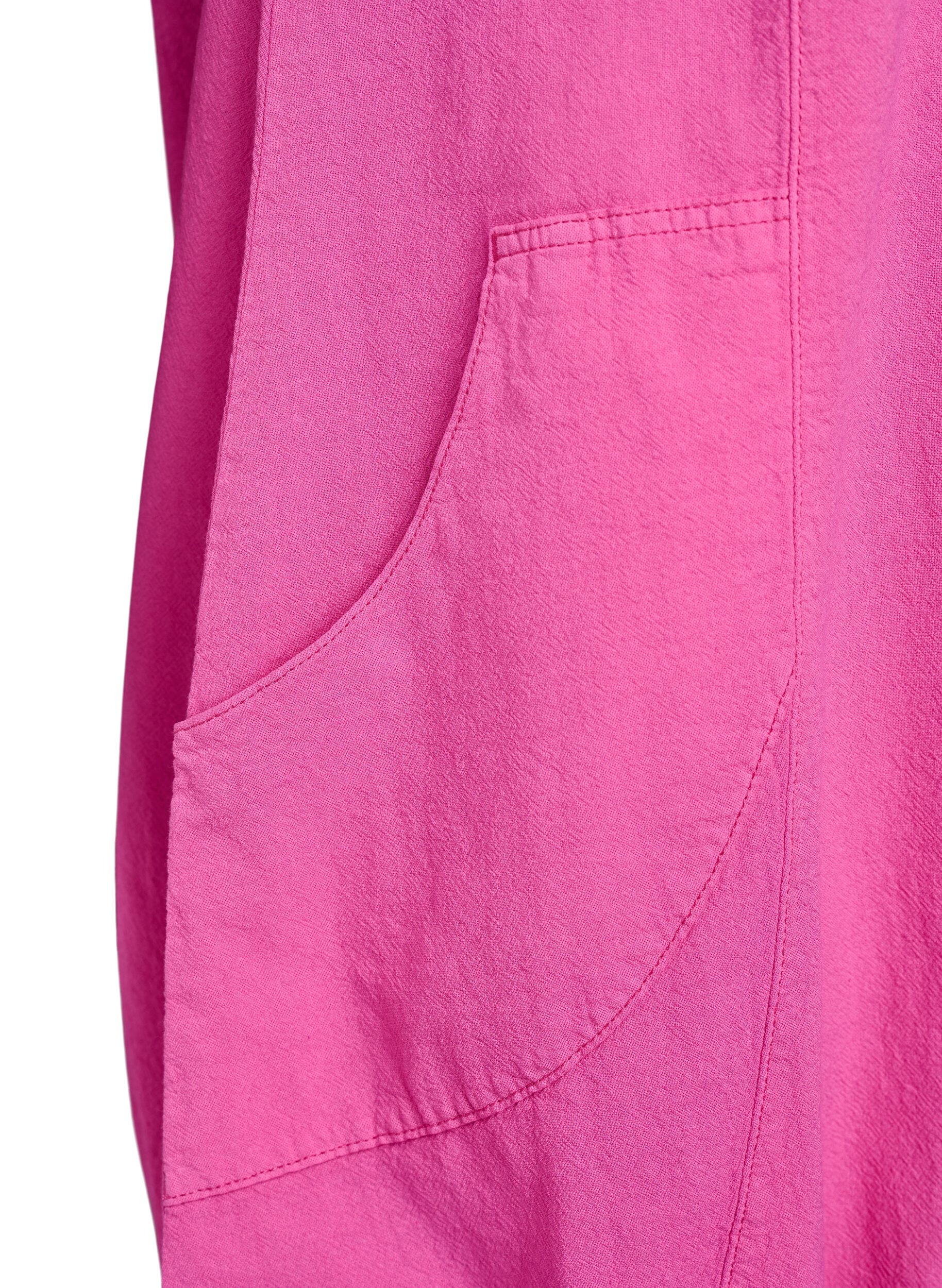 Zizzi Robe en coton &agrave; manches courtes, Rose, Packshot image number 3