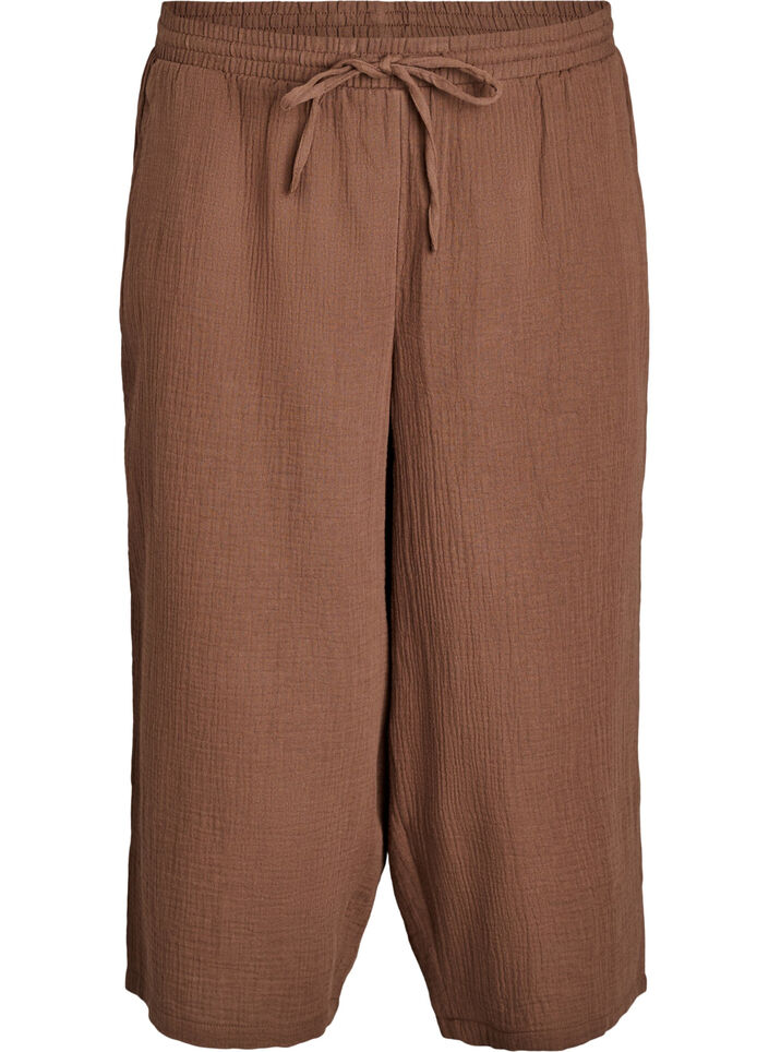 Culotte broek van katoen met hoge taille, Rain Drum, Packshot