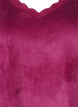 Velour blouse met V-hals, Boysenberry, Packshot image number 2