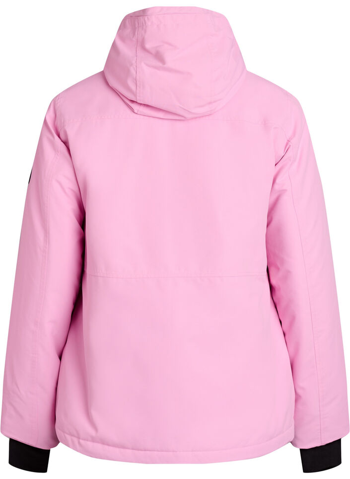 Functionele ski-anorak met capuchon, Roze, Packshot image number 1