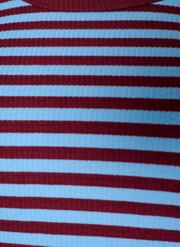 Gestreepte blouse met lange mouwen, Blauw, Packshot image number 2