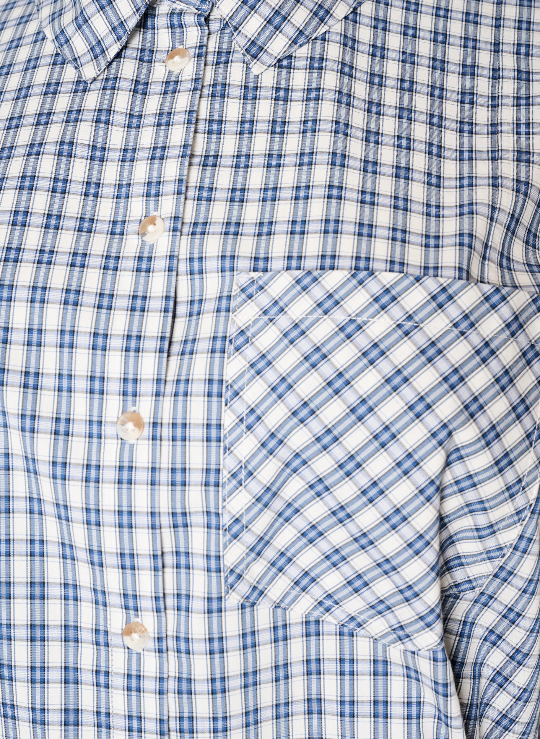 ZizziLosvallend geruit overhemd met strikceintuur, Blauw, Packshot image number 2