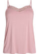 Top met kantdetail en spaghettibandjes, Roze, Packshot image number 0